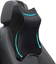 [Moslyn] Car Seat Headrest Neck Rest Cushion Car Neck Pillow Durable Memory Foam Neck Pillow with Breathable Comfortable Removable Cover