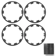 Alston Tesla Model Y 20-Inch Wheels Protection Ring Cover Rim Protector 4pcs Wheels Cover Hub Hubcap ABS Rim Anti-Scratch Tire Decorative Cover Black