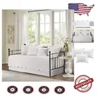 Washable 6-Piece Daybed Cover Set with Antimicrobial Protection – White Elegance