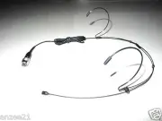 Black Dual ear loop hook Headset Microphone Mic for Audio Technica Wireless