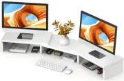 TAVR Dual Monitor Stand Riser, Computer Monitor Stands for 2 Monitors, Extra ...