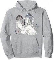[STAR WARS] Princess Leia And R2-D2 Doodle Pullover Hoodie