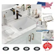 Elegant Undermount Bathroom Sink – 20.5x14in Fireclay Rectangular Design