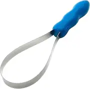 Horse Deshedding Tool, Stainless SteelDual-Sided Shedding Blade with Plastic Handle, Shedding Blade for Long and Short Hair Cattles Sheep Dogs