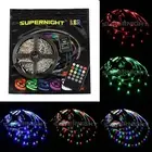 Non-Waterproof 5M 3528 RGB 300LED Strip Light + 20Key IR Music Remote Controller
