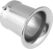 Windance 55mm CNC Aluminum Alloy Carburetor Air Filter Trumpet Velocity Stack Funnel Fit for PE VM 32mm 34mm, Carb Intake Wind Horn Cup (Silver, 55mm)