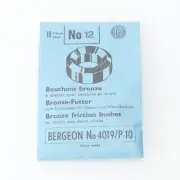 Genuine Bergeon No 12 Bronze Clock Bushes 4019-P-10 (Pack of 10) (G3D14)