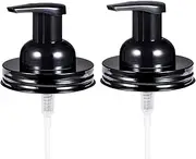 Mason Jar Foaming Soap Dispenser Pump fit 2.75Inch Regular Mouth,Rust Proof Stainless Steel Lid and BPA Free Plastic Foam Soap Pump-Hotel Bathroom Accessories