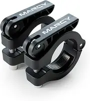 Marcy Adjustable Nylon Resin Olympic (2-inch) Barbell Lock Collar Clips witn Quick Release Latch for Weight Training & Fitness Training, Black, OBC-8BK