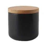 Airtight 260ml/9oz Ceramic Storage Jars - Bamboo Lids for Tea and Coffee