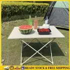 Outdoor Barbecue Picnic Hiking Table Portable Foldable Dinner Desk White .
