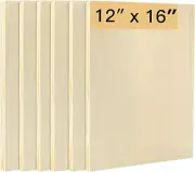 6PCS Wood Panels for Painting, 12 X 16 Inch Craft Wood Canvas Panel Boards Unfin