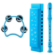EASTTOP Soprano Recorder Children's Musical Instrument Set Hand Bell Tabourine