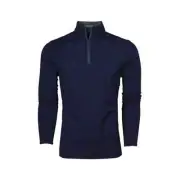 Greyson Tate Mockneck Quarter Zip Golf NWT Maltese Blue Men's S $138!