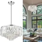 Cargifak 15'' Crystal Chandelier 5-Tier Modern Chandelier with Polished Chrom...