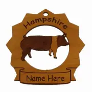 Hampshire Hog Ornament Personalized With Your Hog's Name