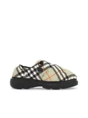 Burberry Nylon Check Mules Pillow