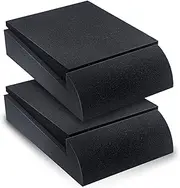 Liquid Stands Studio Monitor Sound Isolation Pads for Speakers 3"-4.5" High-Density Speaker Foam Pads That Prevents Vibrations Angled Speaker Riser - Acoustic Speaker Isolation Pad for Floor, Desktop