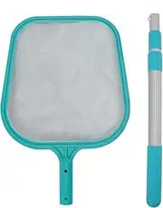 Swimming Pool Skimmer Net Plastic Nylon Green Leaf Rake Cleaning Tool for Hot Tub Spa Fountain