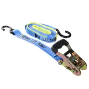 10 x JMV Ratchet Strap Tie Down Assembly - 35mm x 6M - L/C 1000kg - S-Hook