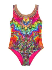 KIDS SWIM ONE PIECE 12-14 HYPED UP HIPPIE