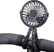 Tktouci Portable Pram Fan | Clip On Fan | Handheld Desk Cooling | 360° Rotate | Flexible Tripod | With 3 Speeds | Battery Powered/USB Rechargeable | For Bedroom, Car Seat, Travel, Camping | 3 Colors