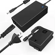 [F1TP] ACPW20 AC Power Supply Adapter kit （Replace NP-FW50 Dummy Battery） for Sony Alpha A7000 A6500 A6400 A6300 A6100 A6000 A5100 A5000 A7 A7II A7RII A7SII A7S A7R A35 A37 A55 RX10 Zv-E10 Camera.