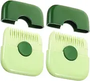 DECORNIJIA 2pcs Hair Trimmer Comb Multi-functional Manual Hair Cutting Tool for Women Easy to Use Split End Trimmer for Home and Salon Haircuts for All Ages Avocado