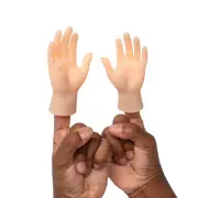 Fun Express Vinyl Tiny Left & Right Hands Finger Puppet Toys - 3", 12 Pieces
