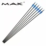 6/12PCS Hunting Carbon Arrows Archery SP700 7mm For Compound Recurve Bow Target