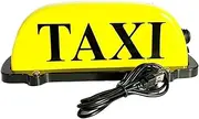 Rechargeable LED Car Top Light Yellow Shell Dome Light With Magnet Base Taxi Light Waterproof
