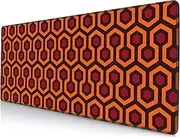 SANWUMIAN Gaming Mouse Pad, XXL Extended Computer Keyboard Long Mouse Mat, Large Desk Pad for Office Laptop, Non-Slip Rubber Base with Stitched Edge Mousepad, 31.5X11.8 inch Overlook Hotel Pattern