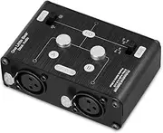 Mini 2 Way HiFi Stereo Audio XLR A/B Passive Switcher Box & Mixer Sound Splitter (2-IN-1-OUT)