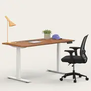 Recess Ergo Bundle | Ergonomic Chair Desk | Home Office Furniture Packages, Night / Small - 120W x 70D (cm) / Walnut/White
