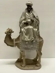 RAZ Import 17.5" Single Silver Wiseman King on Camel 3757939 Christmas NEW #3