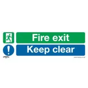Sealey Safe Conditions Safety Sign - Fire Exit Keep Clear (Large) - Rigid Plasti