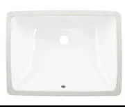 signature hardware Urectangular Porcelain Undermount Bathroom Sink