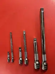 6 New SNAP-ON TOOLS 1/4, 3/8 and 1/2 Extensions