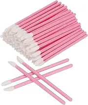 100 Pieces Lip Wands Lip Brushes Lipstick Applicator Wands Lip Gloss Wands Lint Free Makeup Applicator Brush Beauty Tool (Pink)