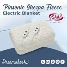 Dreamaker Pinsonic Sherpa Fleece Electric Blanket Winter Warmer Fully Fitted