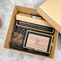在飛比找momo購物網優惠-【Betrue】朝朝木木鋼筆禮盒+霧光黑鋼筆+黑胡桃木名片盒