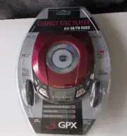 New Sealed GPX RED Compact Disc CD Player & Headphones AM/FM RADIO Model C3991