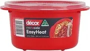 Decor Microsafe Decor Round Container, 800ml Capacity, Red