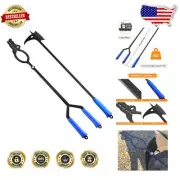 Dishwasher Safe 40” Fire Tong & Log Grabber Set - Sturdy & Stylish Fire Tools