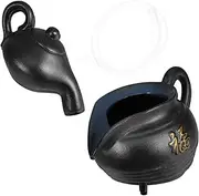 Abaodam 1 Set Fountain Flowing Water Clay Pot Decorative Fountain Spout Tabletop Fountains Table Top Fountains Indoor Desk Water Fountain Garden Fountain Desktop Fountain Black Ceramics