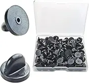 100pcs PVC Rubber Pin Backs, Rubber Lapel Pin Backs for Uniform Badge(Black)