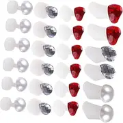 FOMIYES Silicone Toe Separator Set Nail Art Pedicure Tool Rhinestones for Bunions Blisters Corns Calluses