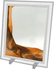 Moving Sand Art Picture - Relaxing Visual Decor, Desktop Sand Sculpture | 3D Flowing Art Painting, Dynamic Sand Ornament for Meditation Table Home Stress Sensory Use