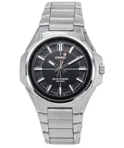 Casio Solar Powered Black Dial Stainless Steel MTP-RS100D-1A 50M Mens Watch