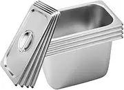 SOGA 4X Gastronorm GN Pan Full Size 1/3 GN Pan 20cm Deep Stainless Steel Tray with Lid